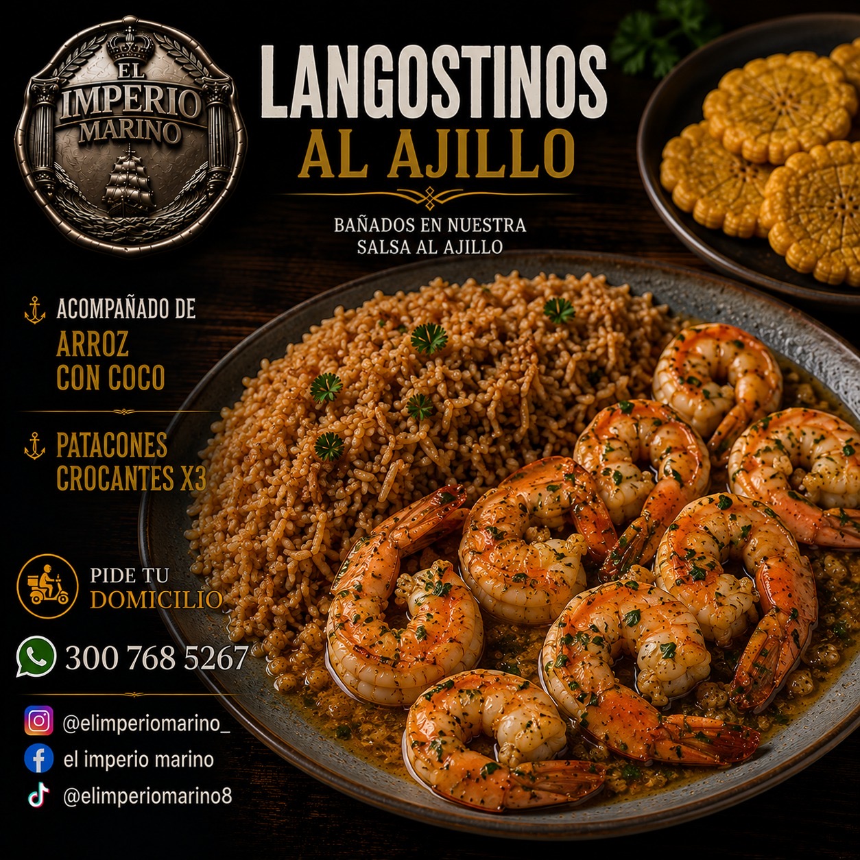 Langostinos al ajillo