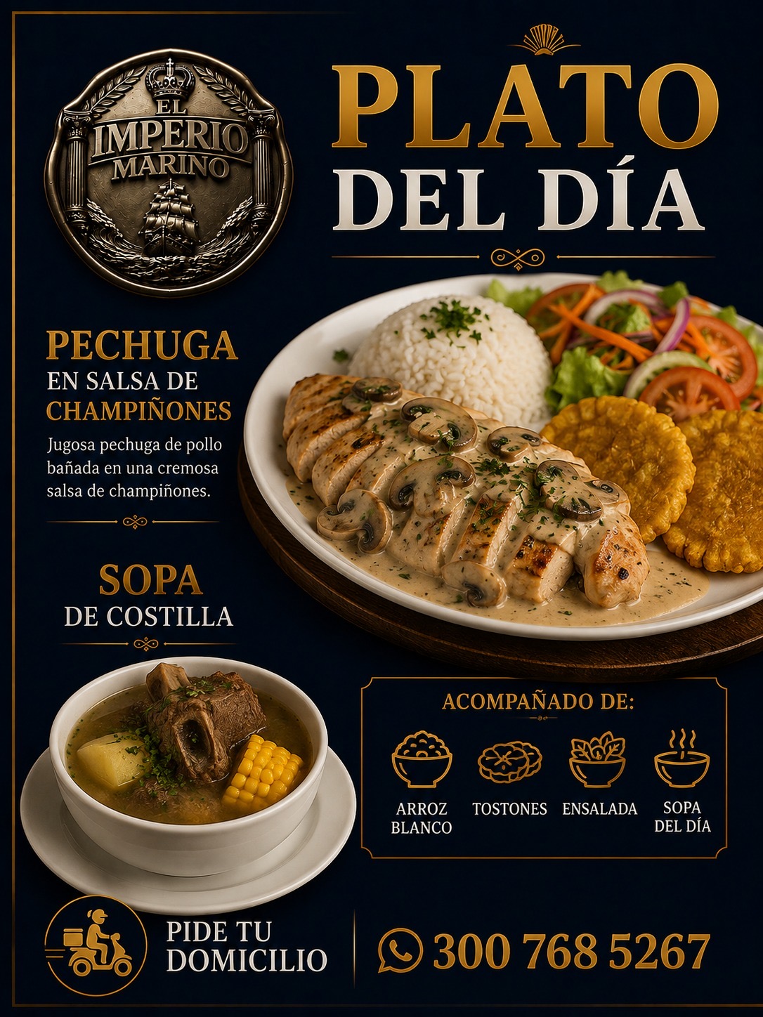 Pechuga en salsa de champiñones